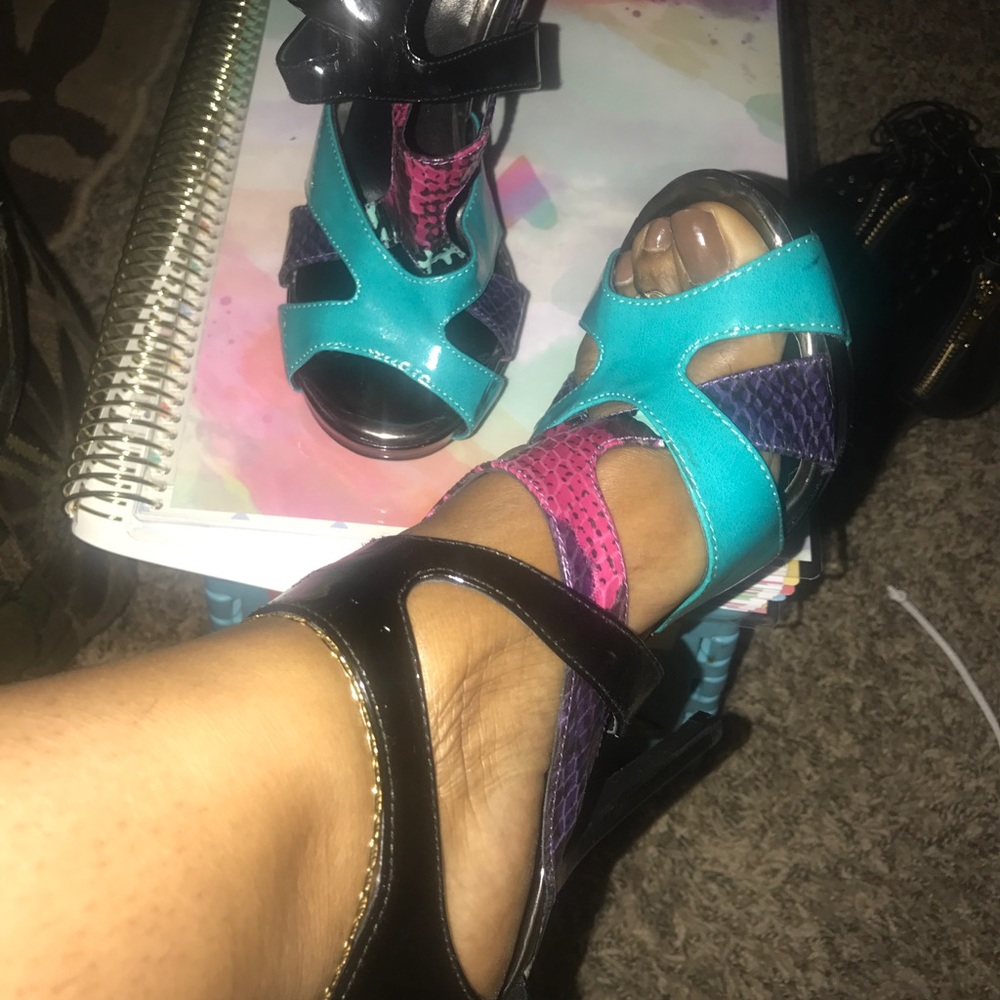 Aldo multi colored heels